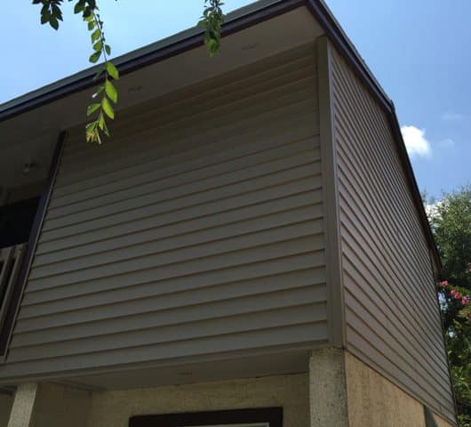 A close up of the side of a house