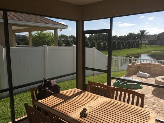 A table and chairs in the sun outside
